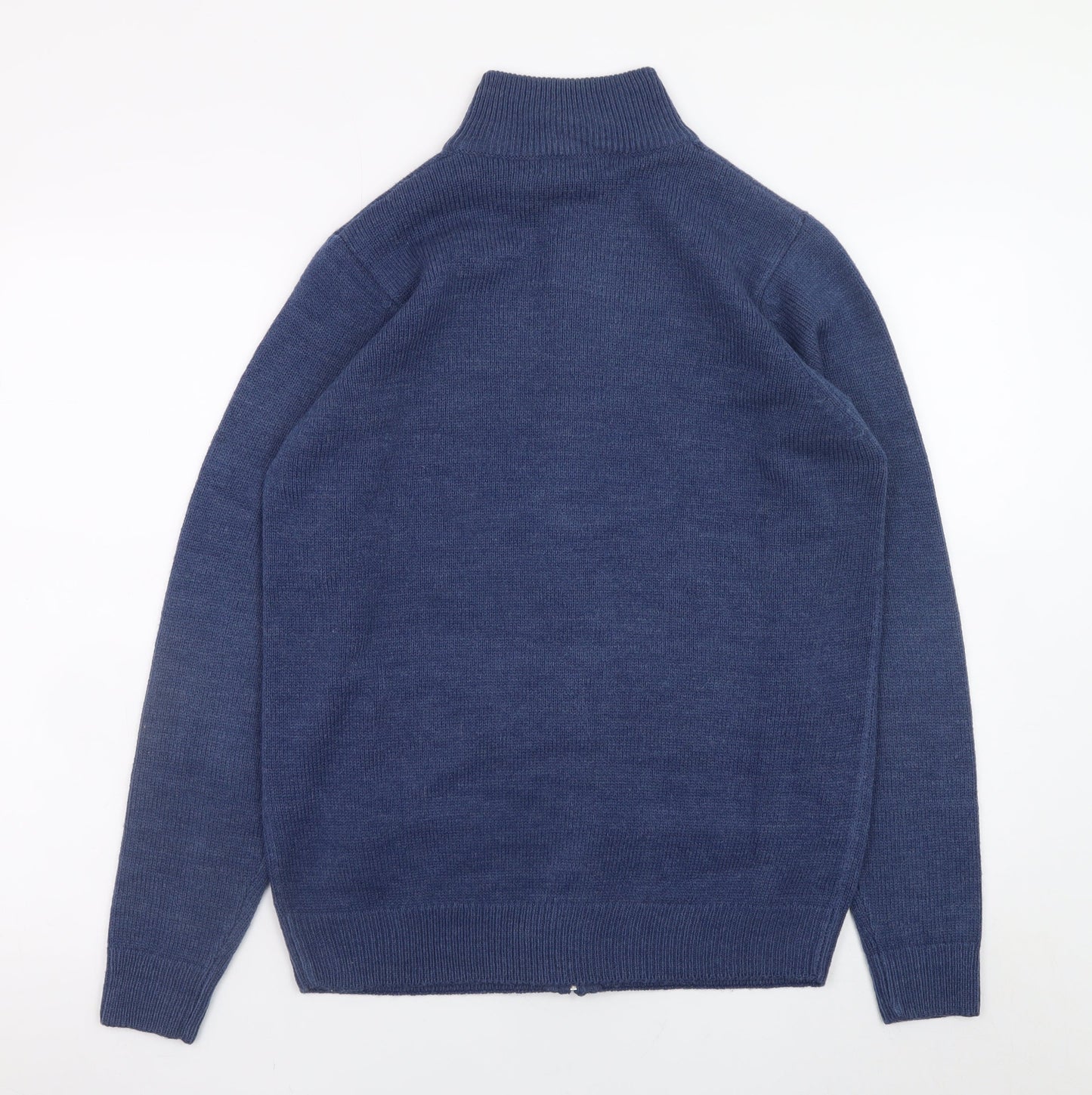 James Pringle Men's Blue Full Zip Knit Jumper Size S