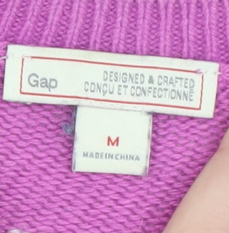 Gap Women's Blue Fair Isle Crew Neck Jumper Size M