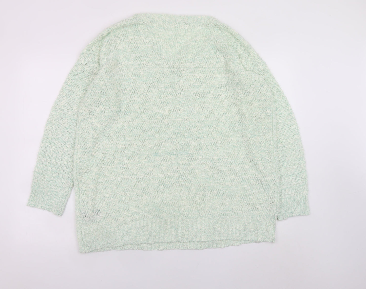 M&Co Women’s Green Long Sleeve Knit Pullover Jumper Size 22