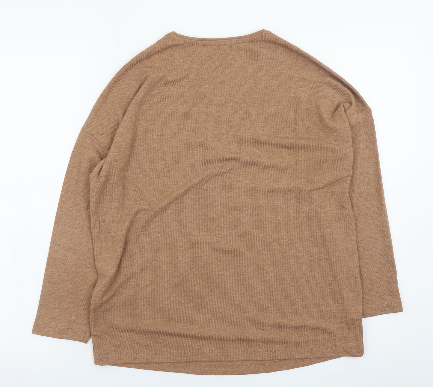 Mango Women’s Beige V-Neck Knit Jumper XS Relaxed Fit