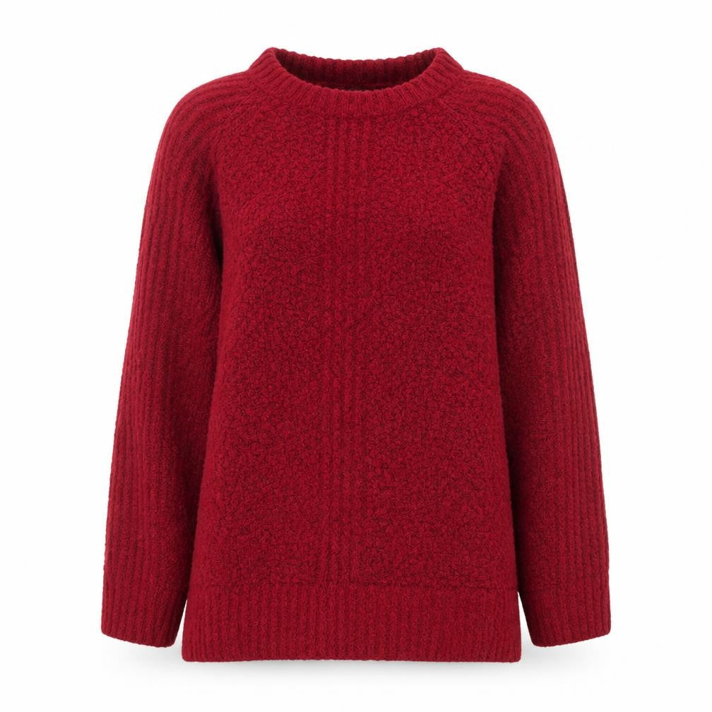 Marks and Spencer Women’s Red Chunky Knit Pullover Jumper Size S