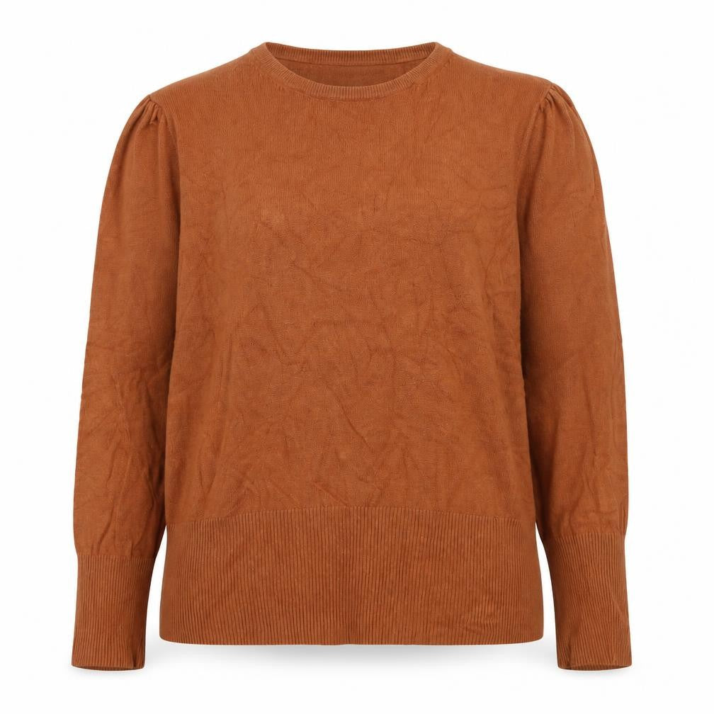 Marks & Spencer Womens Brown Size 16 Crew Neck Knit Jumper