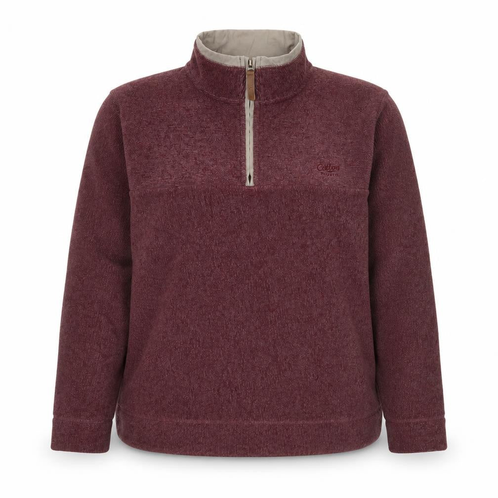 Cotton Traders Women’s Merlot Fleece 1/2 Zip Pullover Sweatshirt Size L