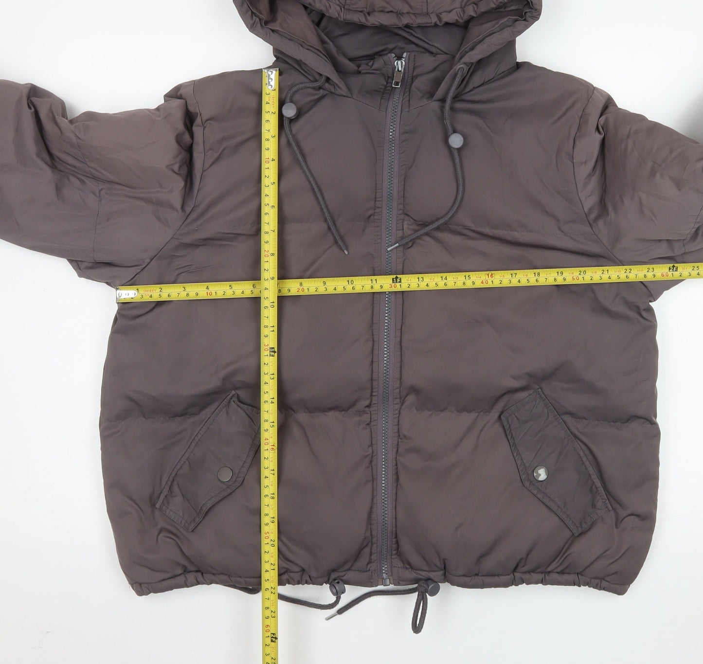 Brave Soul Women Brown Size 14 Hooded Puffer Jacket