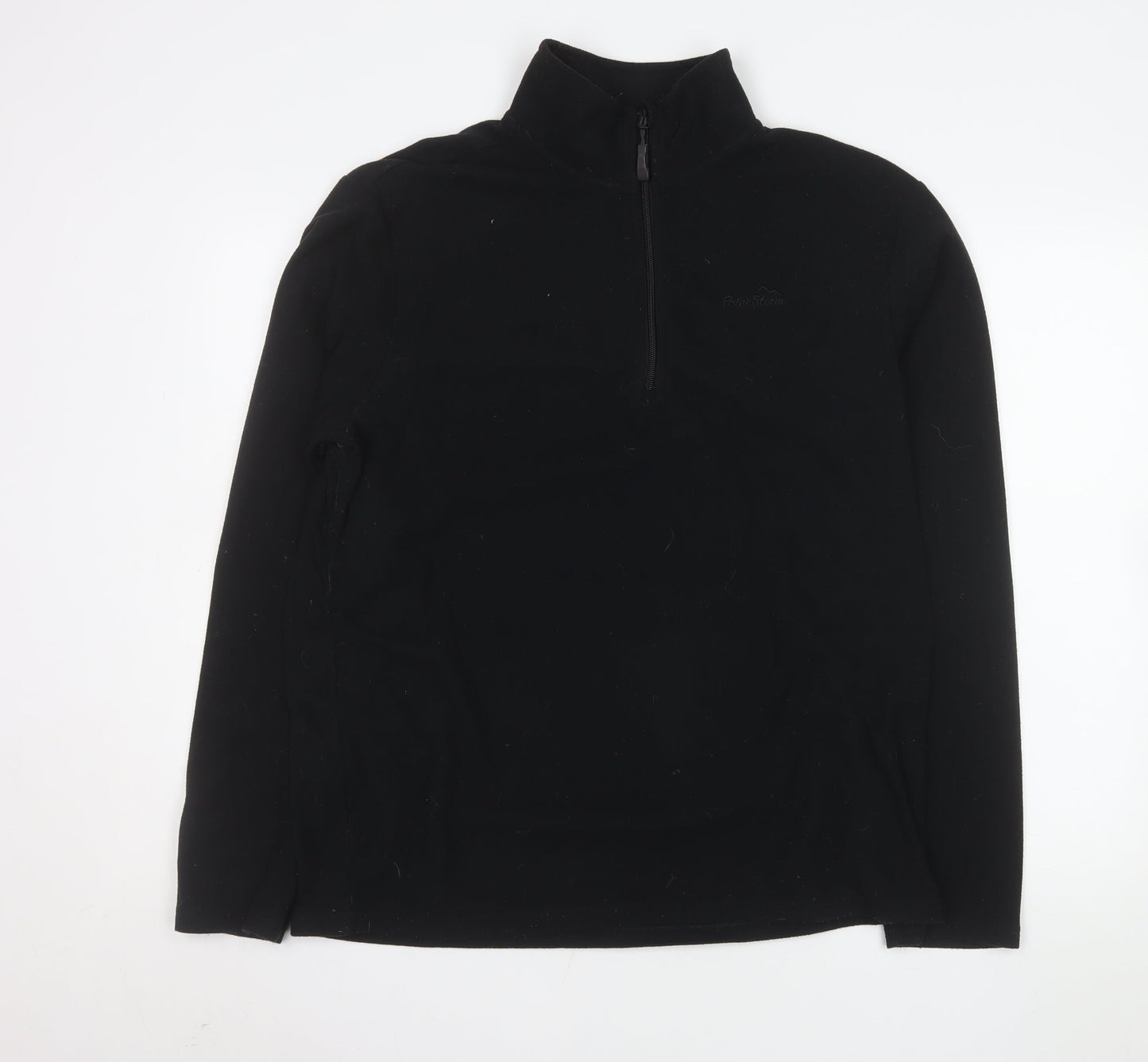 Peter Storm Men's Black Fleece 1/4 Zip Pullover Sweatshirt L