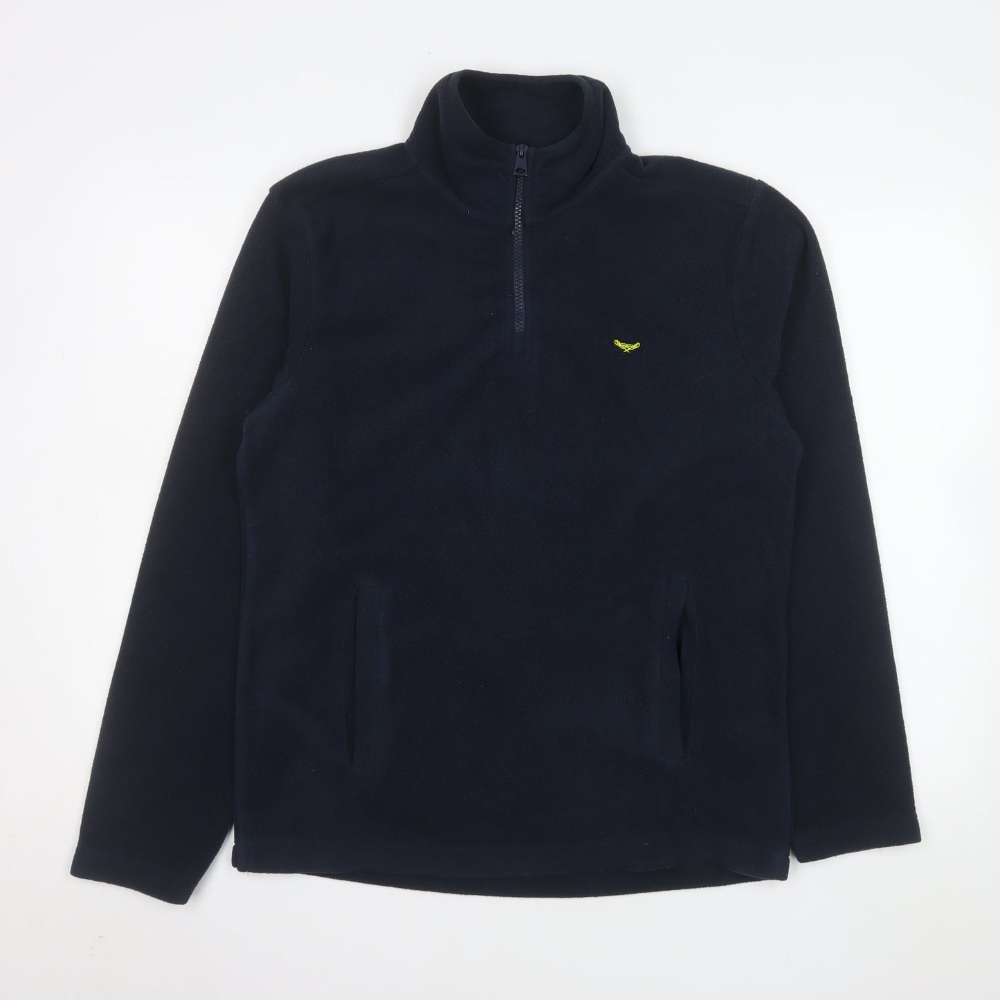 Threadbare Men’s Blue Fleece 1/4 Zip Pullover Sweatshirt Small