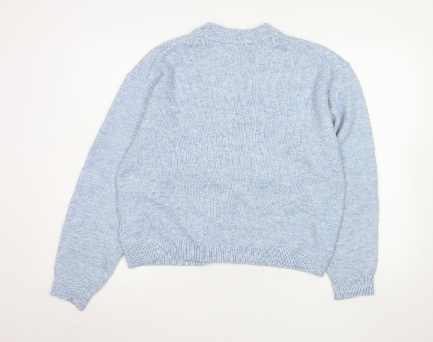 H&M Women Blue Crew Neck Knit Pullover Jumper XS
