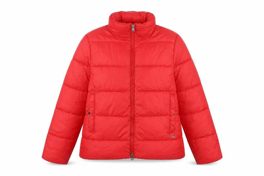 Guess Women's Red Puffer Jacket Size 6 Quilted Winter Coat