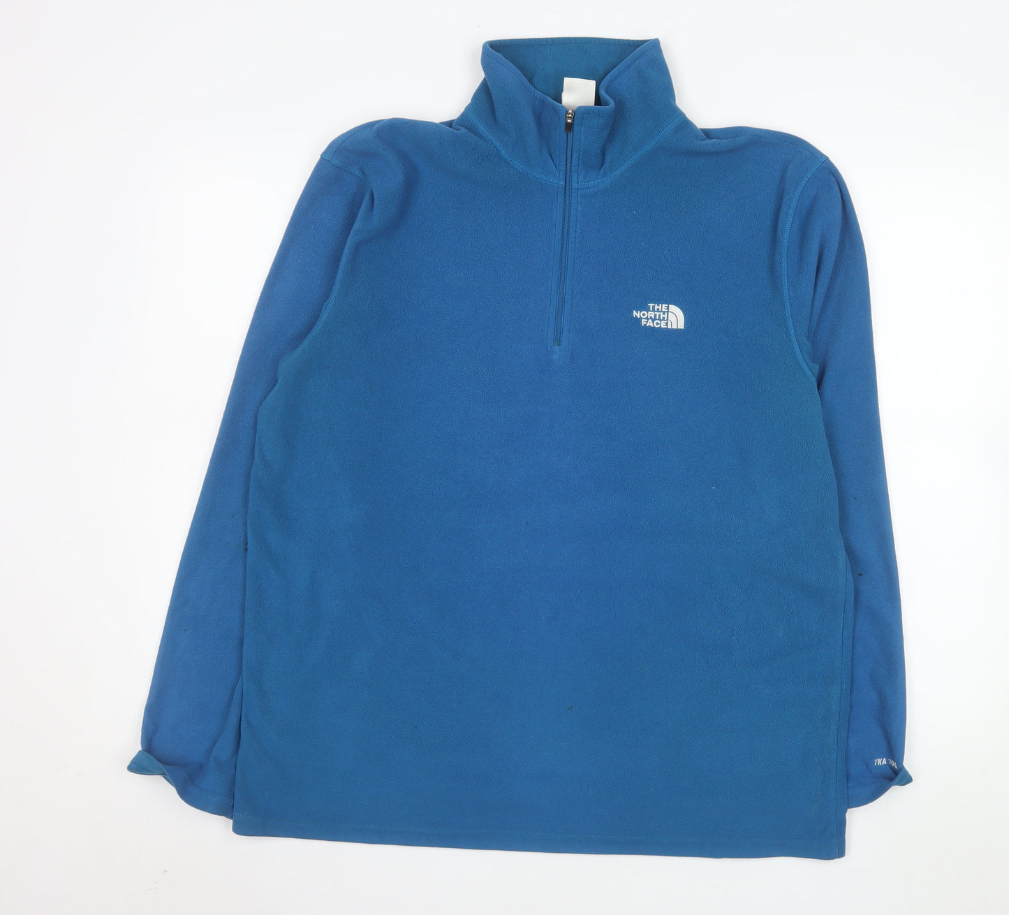 The North Face Men's Blue Fleece 1/4 Zip Pullover Sweatshirt L