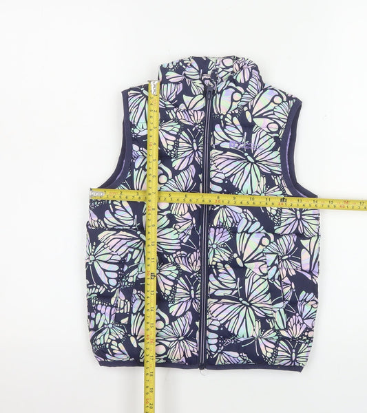 Mountain Warehouse Girls Multicoloured Butterfly Puffer Waistcoat 5-6 Years Water Resistant