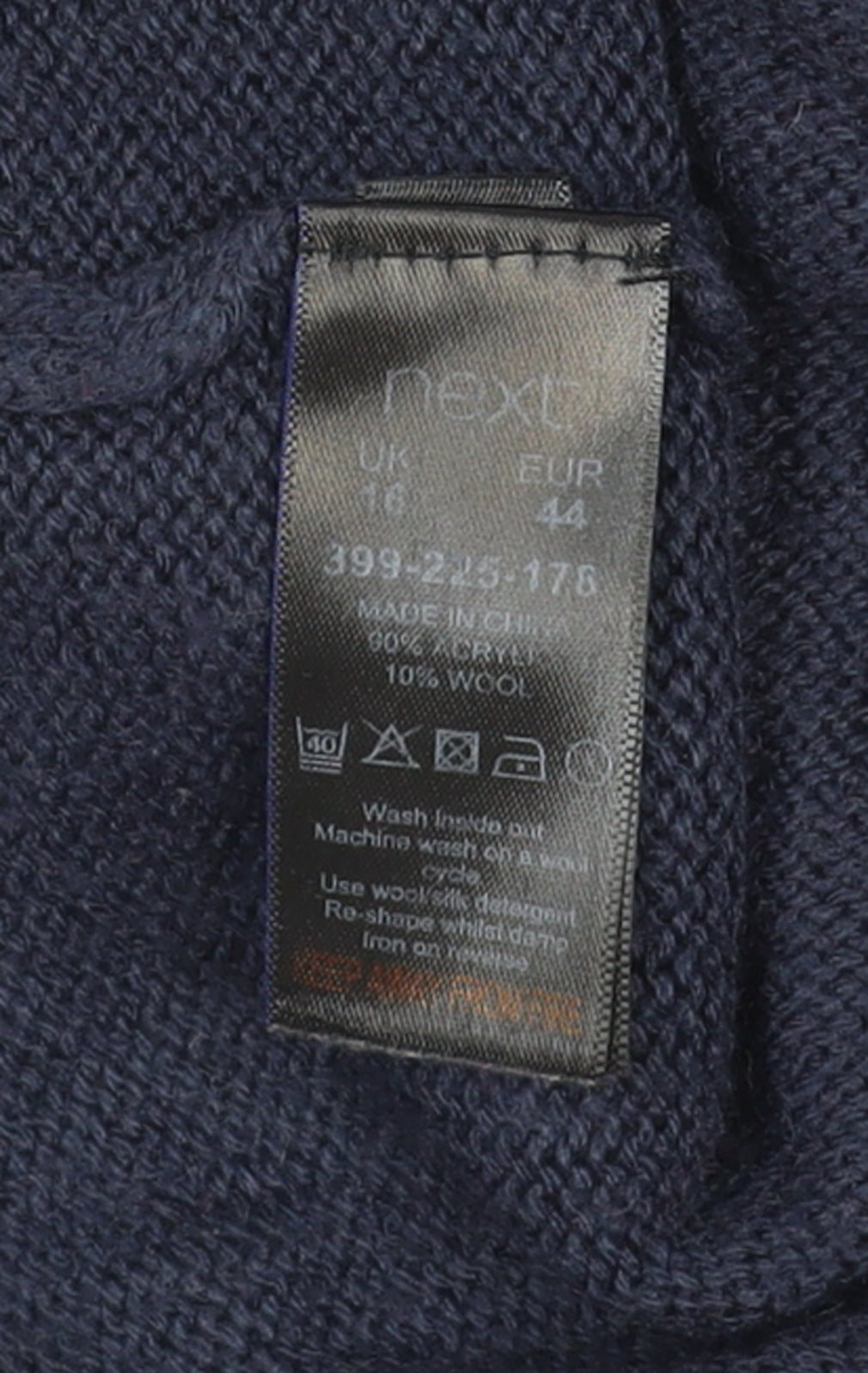 Next Men’s Blue Christmas Fair Isle Wool Blend Jumper Size L