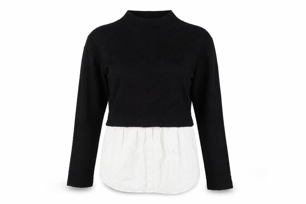 New Look Womens Black Mock Neck Long Sleeve Jumper Size 8