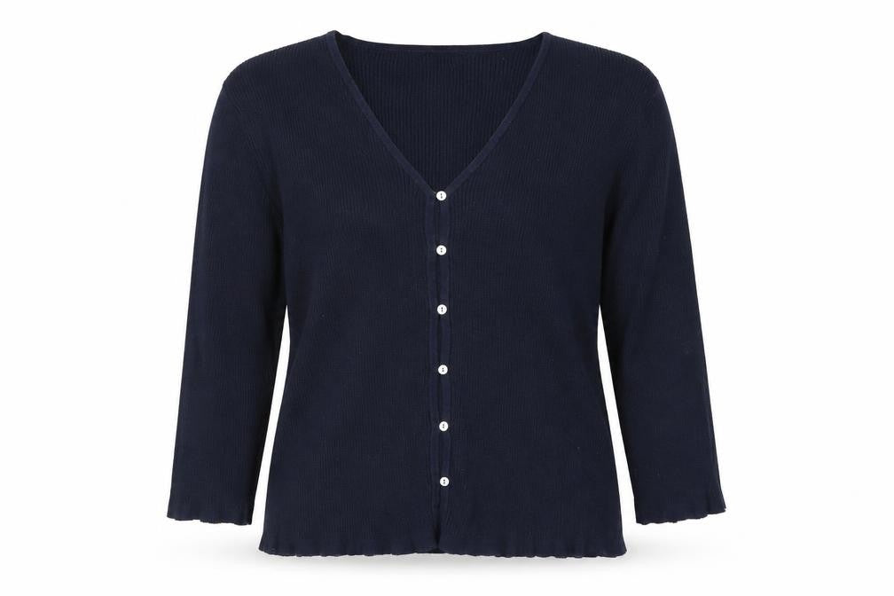 Jasper Conran Jeans Womens Blue V-Neck Cardigan Size L