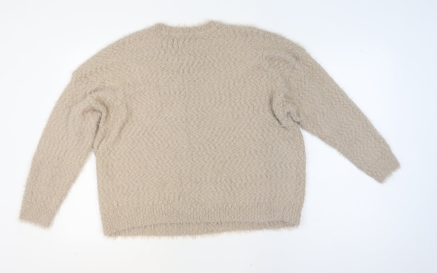 Marks and Spencer Women’s Beige XL Fluffy Knit Pullover Jumper