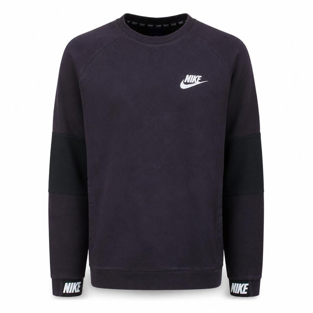 Nike Men's Black Small Pullover Sweatshirt Crew Neck Long Sleeve Logo