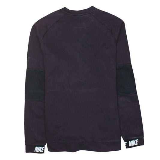Nike Men's Black Small Pullover Sweatshirt Crew Neck Long Sleeve Logo