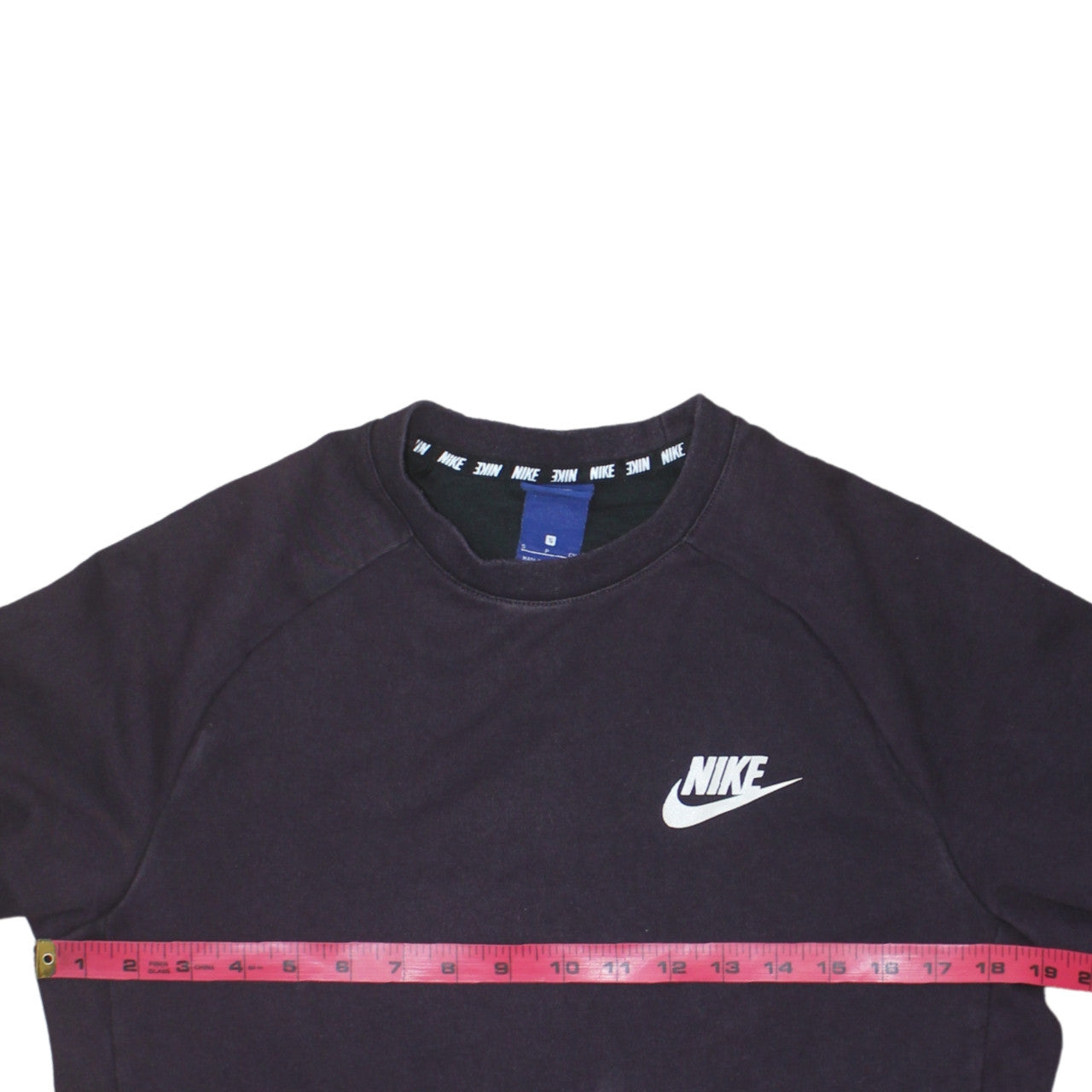 Nike Men's Black Small Pullover Sweatshirt Crew Neck Long Sleeve Logo