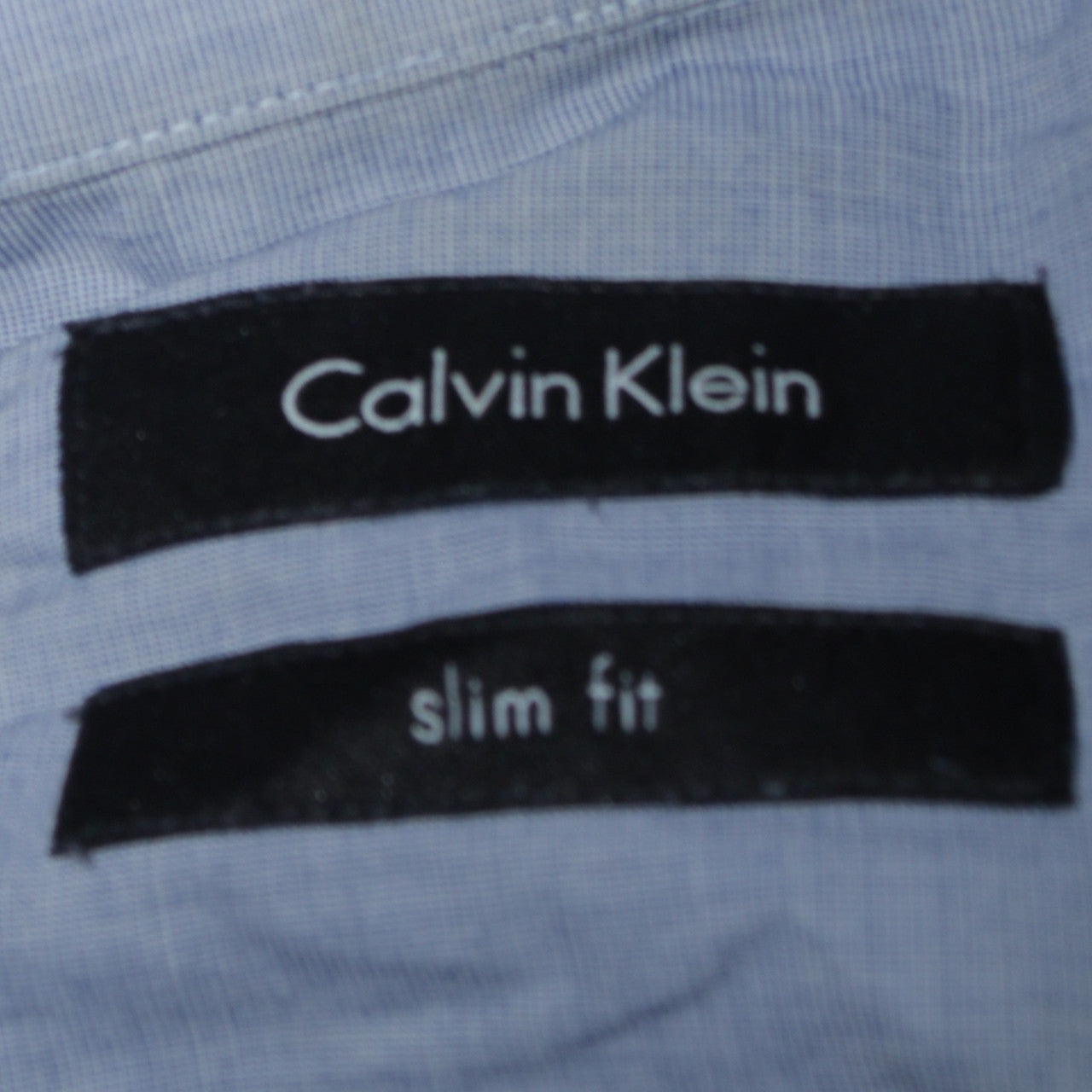 Calvin Klein Men's Blue Slim Fit Long Sleeve Button-Up Shirt