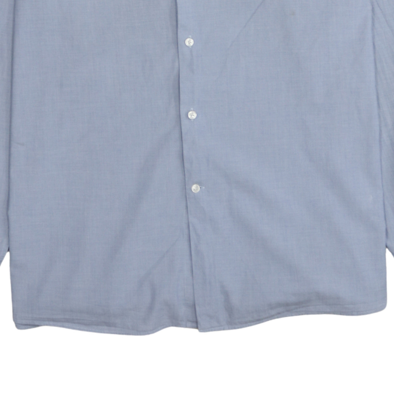 Calvin Klein Men's Blue Slim Fit Long Sleeve Button-Up Shirt