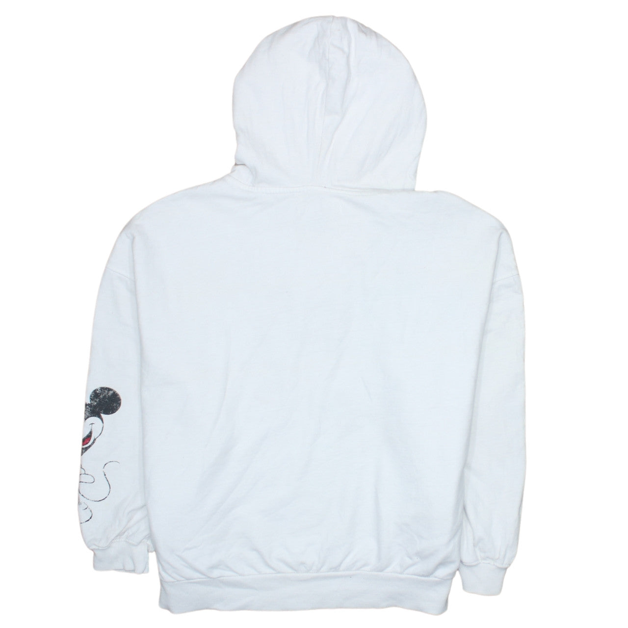 Sinsay Women White Mickey Mouse Pullover Hoodie Size M Disney Graphic