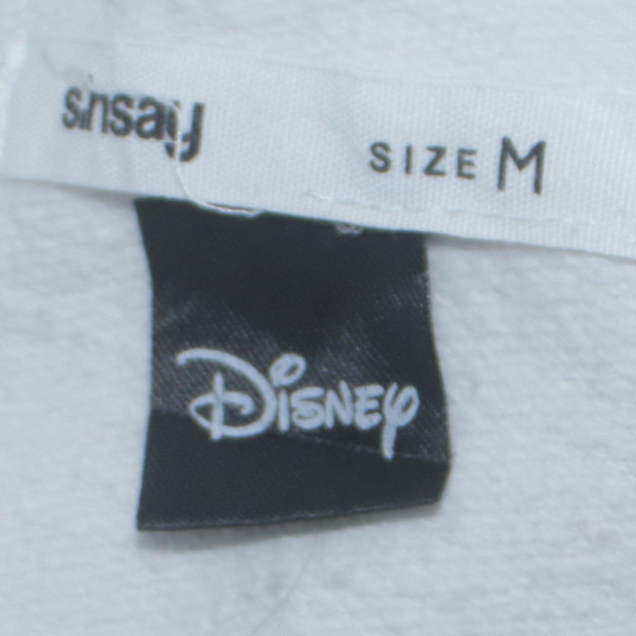 Sinsay Women White Mickey Mouse Pullover Hoodie Size M Disney Graphic
