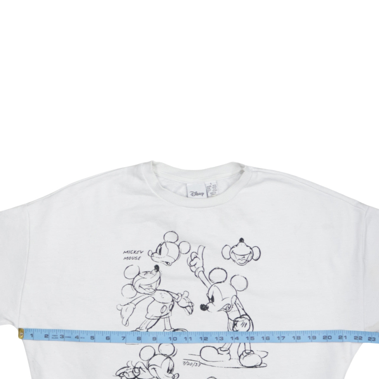 Primark Women White Mickey Mouse Pullover Sweatshirt Size S