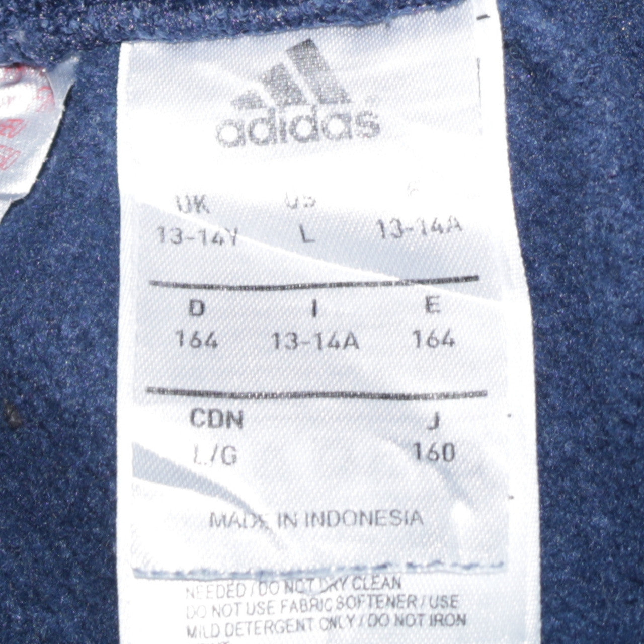 Adidas Boys Blue 13-14 Years Jogger Sweatpants Fleece Activewear Trousers