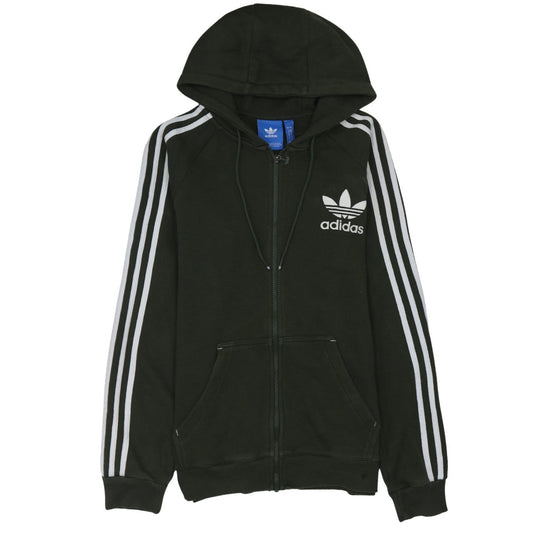 Adidas Womens Black Full Zip Hoodie Small Hooded Sweatshirt