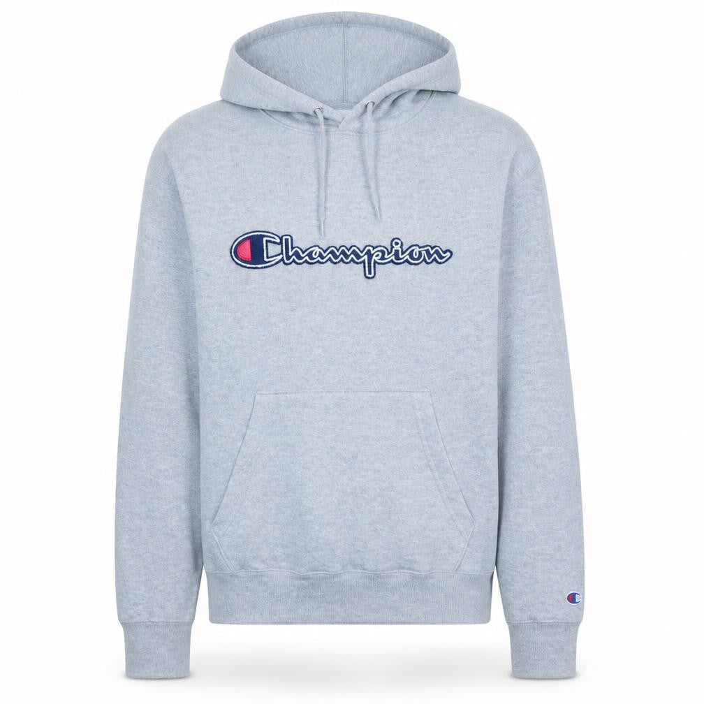 Champion Men's Grey Pullover Hoodie Small Logo Sportswear