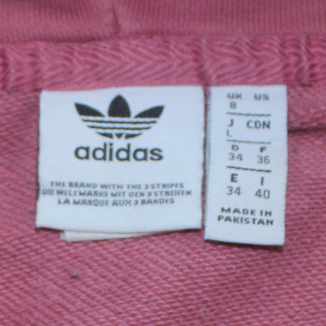 Adidas Womens Pink Pullover Hoodie Size 8 Logo Graphic Hooded Sweatshirt