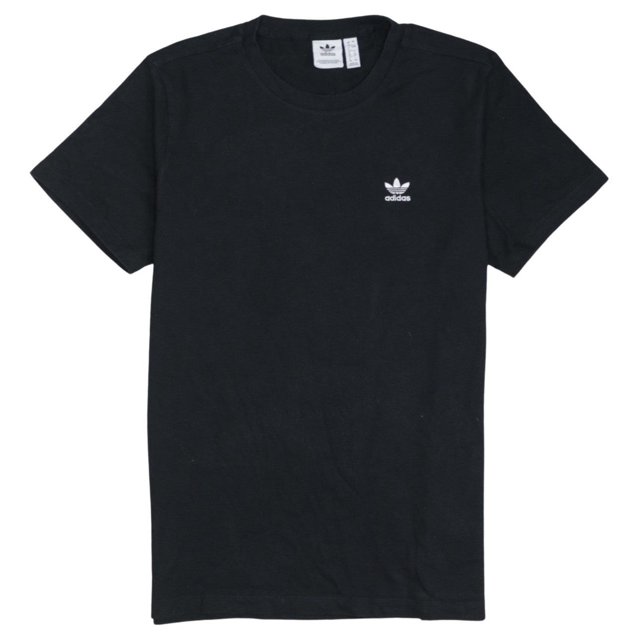 Adidas Boys Black Cotton Short Sleeve T-Shirt Size L Sports Logo Top