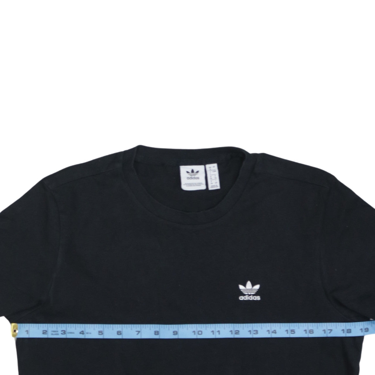 Adidas Boys Black Cotton Short Sleeve T-Shirt Size L Sports Logo Top