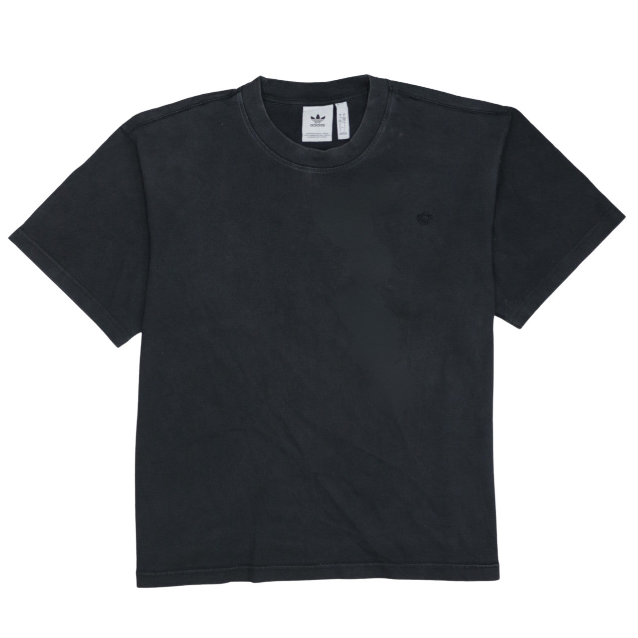 adidas Men's Black Cotton Crew Neck Short Sleeve T-Shirt Size L