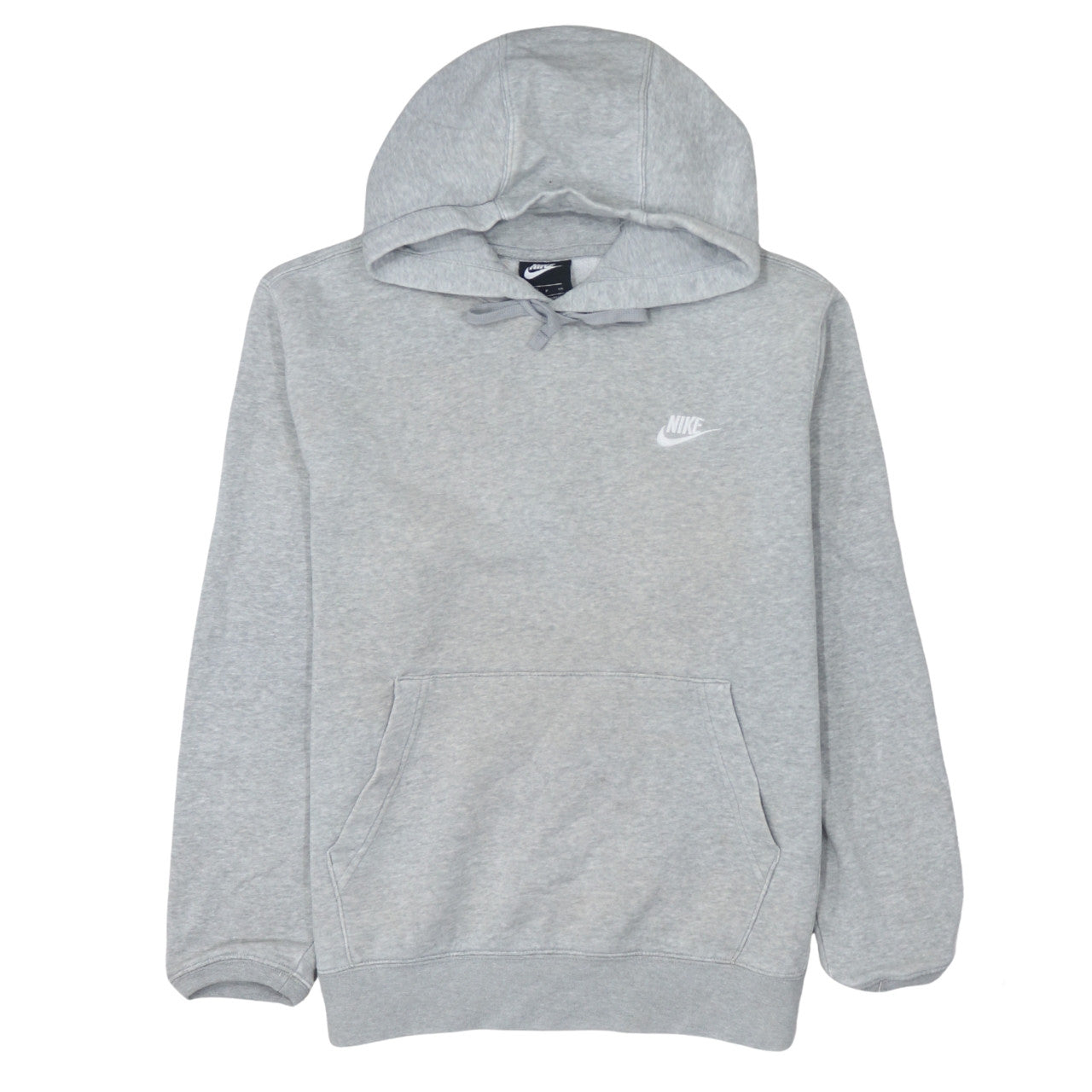 Nike Men's Grey Pullover Hoodie Size S Regular Fit Logo Fleece
