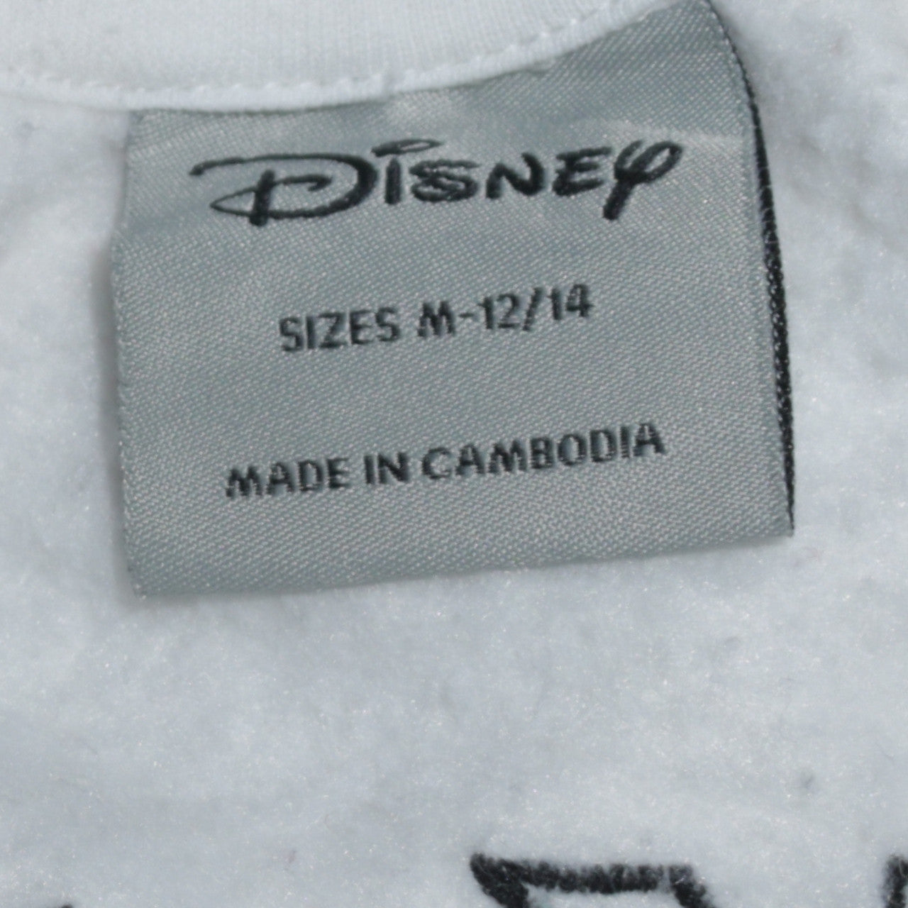 Disney Womens White Mickey Mouse Pullover Sweatshirt Size M 12/14