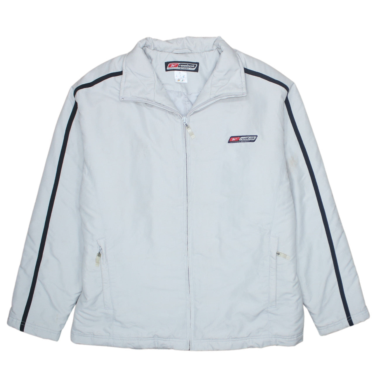 Reebok Women Grey Size 16 Sport Zip Up Lined Jacket