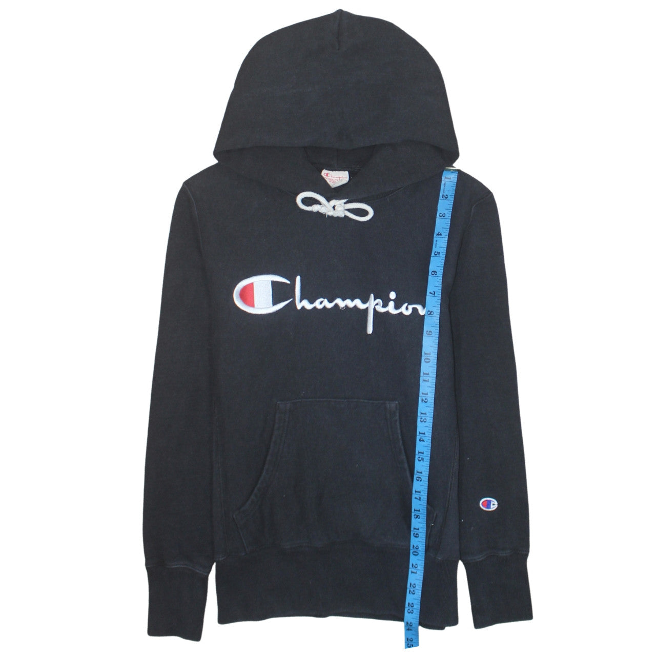 Champion Men's Black Small Reverse Weave Pullover Hoodie