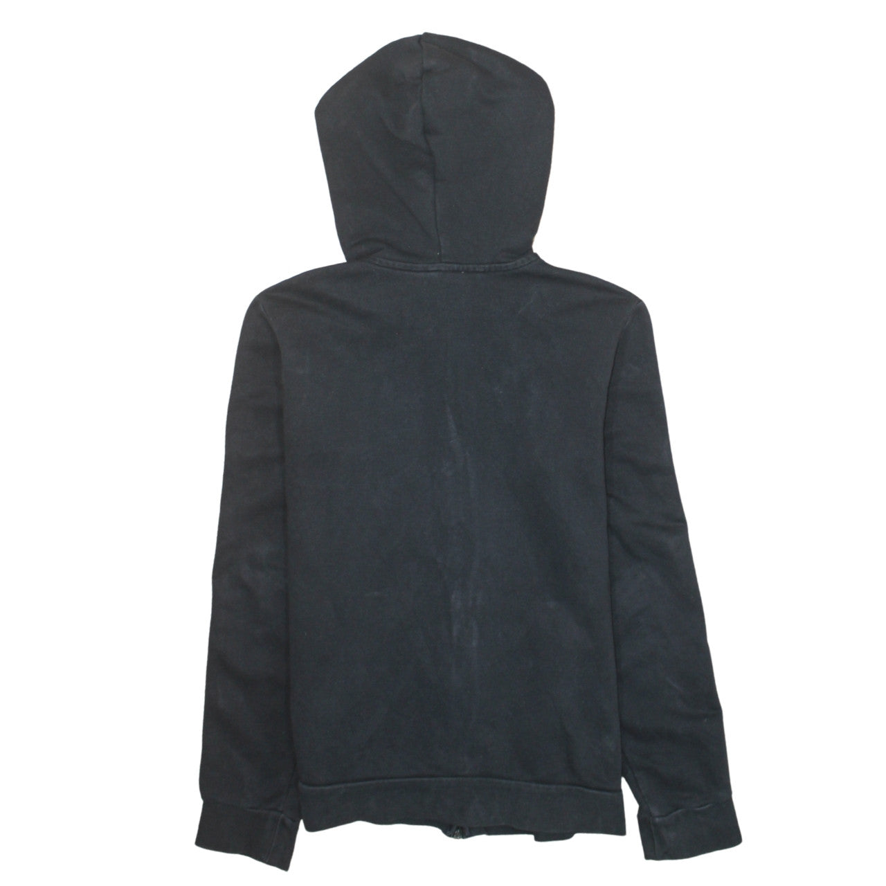 Adidas Womens Black Full Zip Hoodie Size M 12-14 Hooded Sweatshirt
