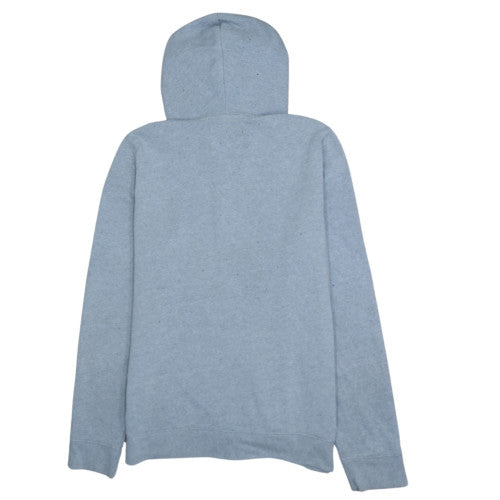 Hollister Men Blue Pullover Hoodie L Fleece Graphic Print Casual