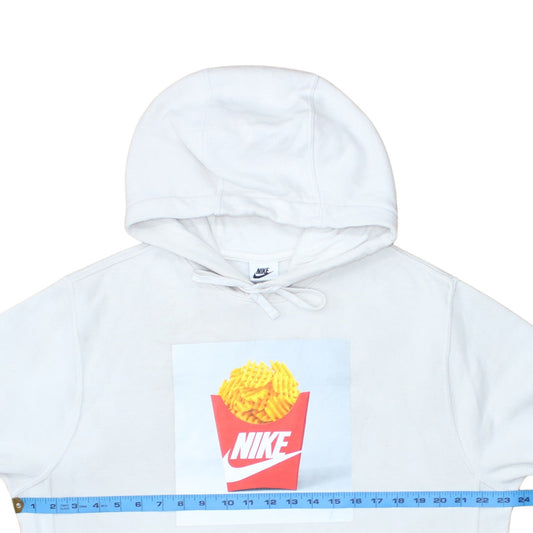 Nike Men's White Graphic Pullover Hoodie Size M