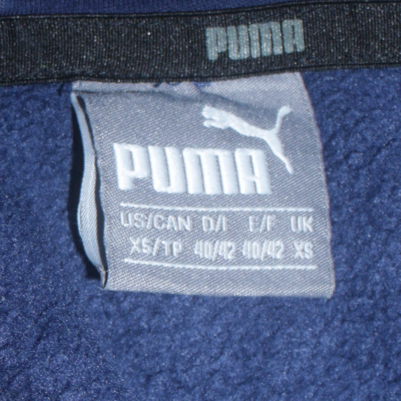 Puma Men's Blue Pullover Hoodie XS Logo Fleece Sweatshirt