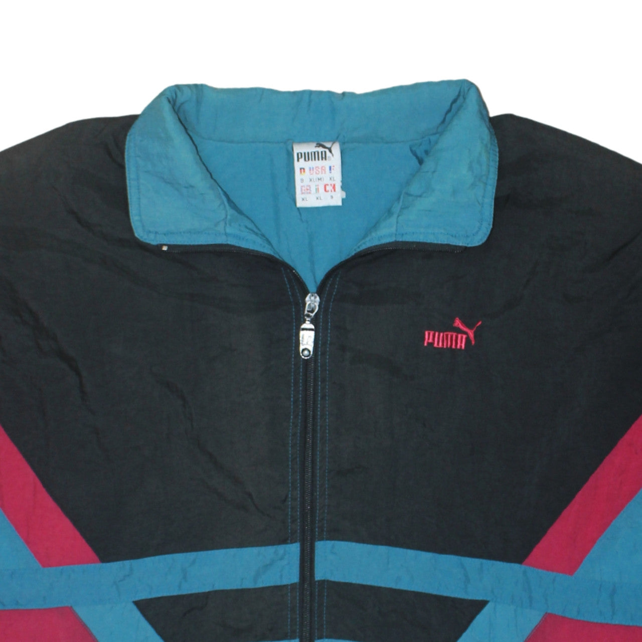 Puma Men's Multicoloured XL 90s Retro Windbreaker Jacket