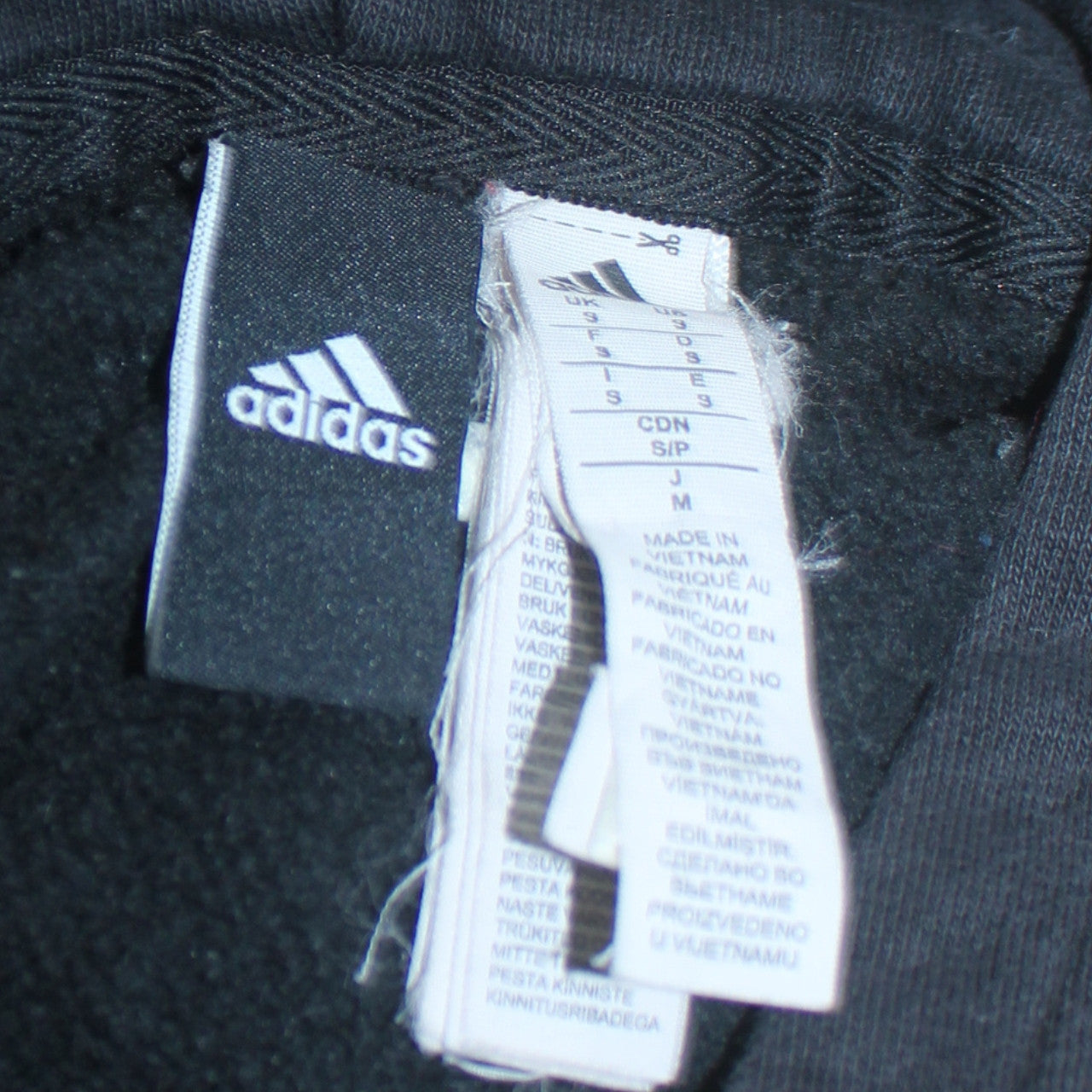 Adidas Men’s Black Pullover Hoodie Small Logo Fleece Sweatshirt
