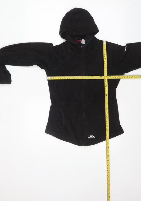 Trespass Women's Black Size 10 Full Zip Hooded Fleece Jacket