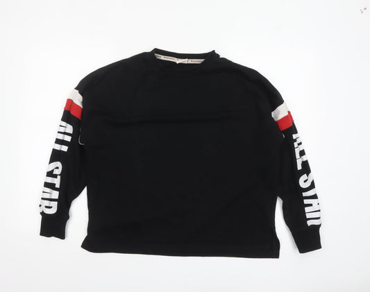 Converse Women Black All Star Pullover Sweatshirt M