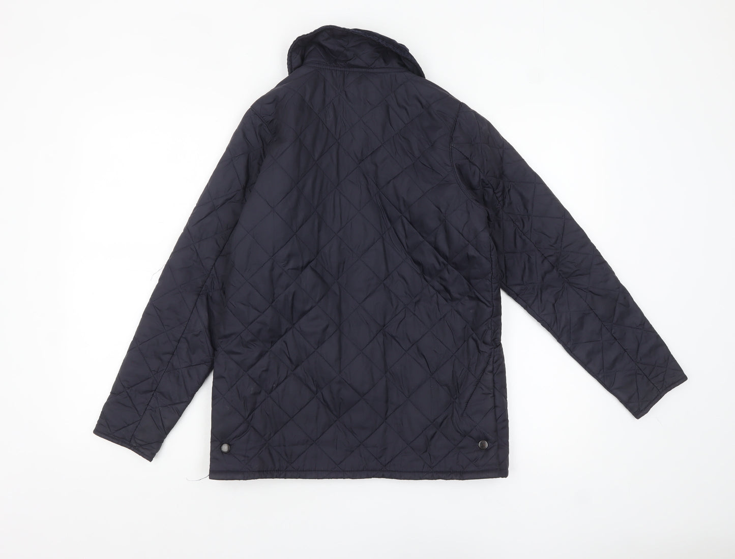 Barbour Boys Blue Quilted Jacket Lined Mid-Length 10-11 Years