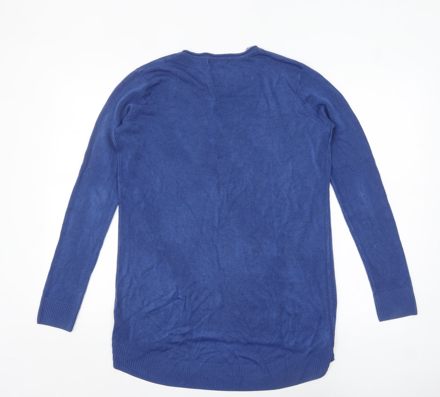South Women's Blue Acrylic Crew Neck Long Sleeve Pullover Jumper Size 10