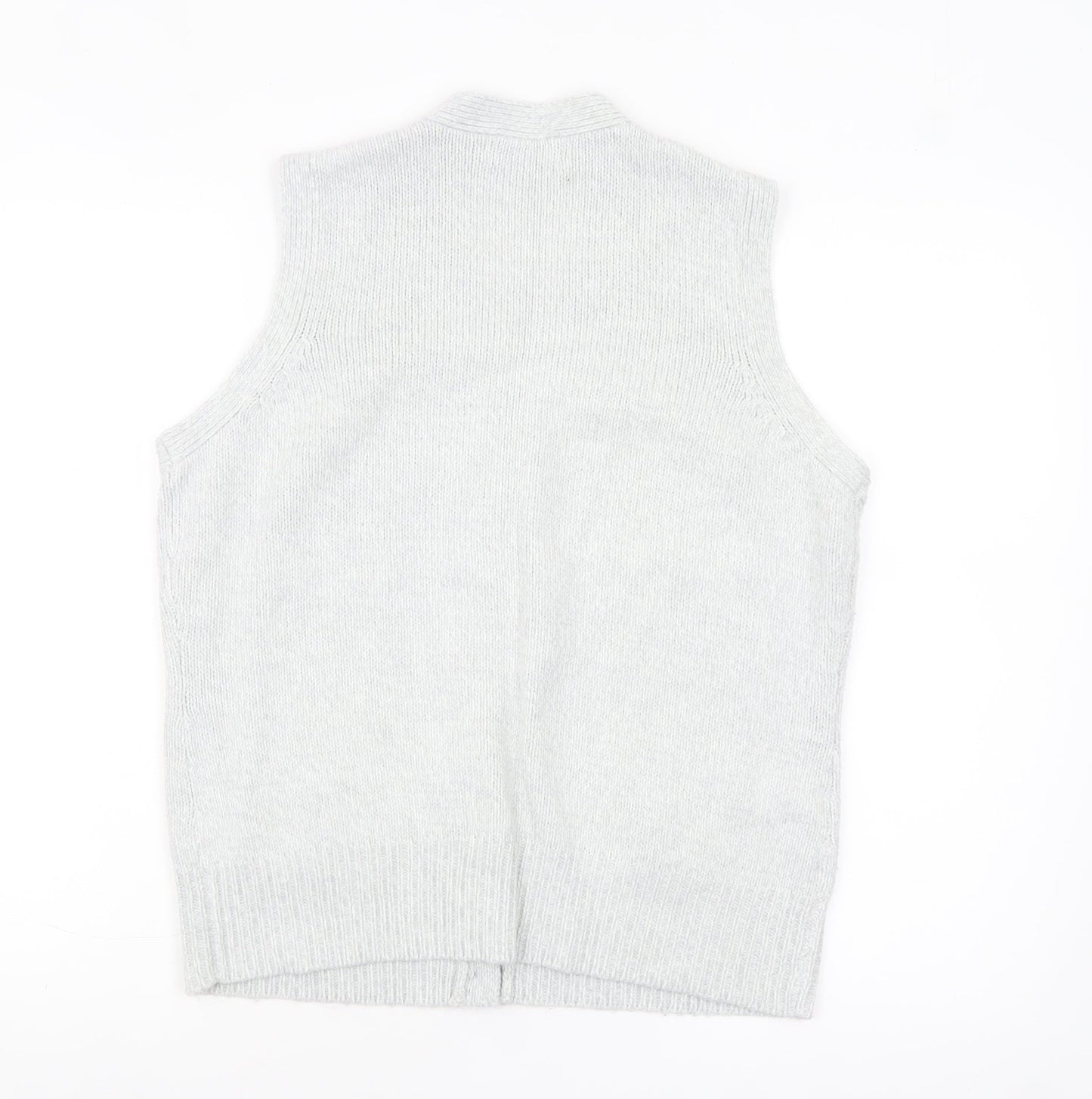 Honor Millburn Women’s Grey Cable-Knit Sleeveless Vest Jumper Size 14