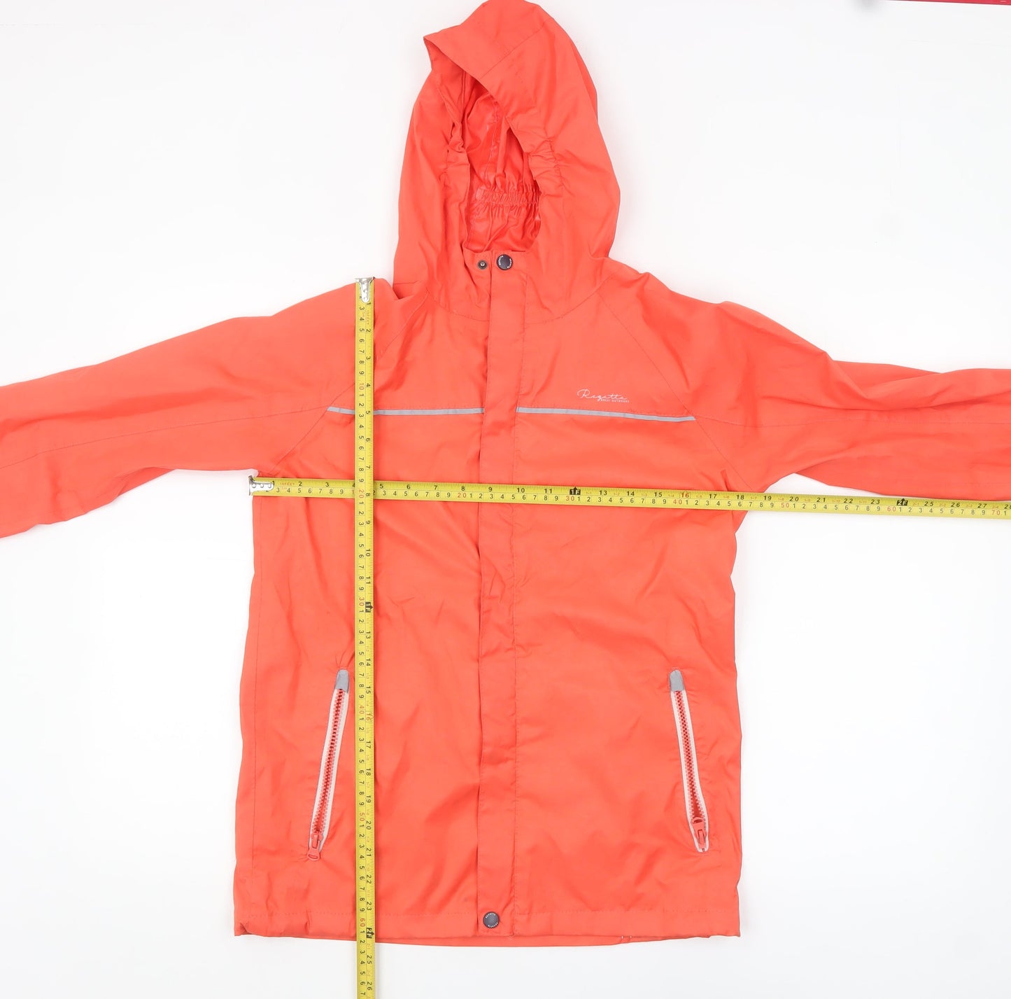 Regatta Boys Orange Waterproof Hooded Rain Coat Jacket 13-14 Years