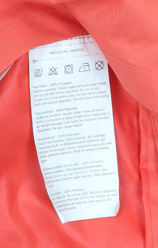 Regatta Boys Orange Waterproof Hooded Rain Coat Jacket 13-14 Years